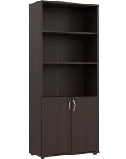 Klasyczny regał biurowy z drzwiczkami wenge - Madix w sklepie o6i2u8y4t0z.info