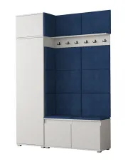 Garderoba do przedpokoju z nadstawką biały + granat - Linez 5X w sklepie o6i2u8y4t0z.info