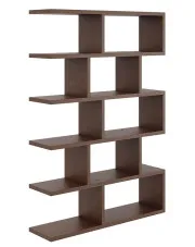 Minimalistyczny regał w kolorze wenge stojący lub wiszący - Tukon w sklepie o6i2u8y4t0z.info