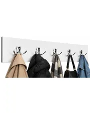 Nowoczesny wieszak ścienny na kurtki biel alpejska + chrom - Agola 5X w sklepie o6i2u8y4t0z.info