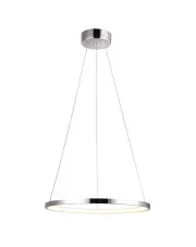 Chromowana lampa wisząca okrąg 40 cm LED - V083-Interis w sklepie o6i2u8y4t0z.info
