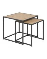 Zestaw stolików kawowych na czarnej podstawie - Ritex 3X w sklepie o6i2u8y4t0z.info