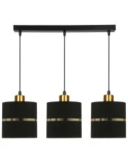 Lampa z 3 abażurami do salonu czarny + złoto - Z037-Gaspari w sklepie o6i2u8y4t0z.info