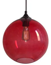 Okrągła lampa wisząca z czerwonym kloszem - Z045-Premio w sklepie o6i2u8y4t0z.info