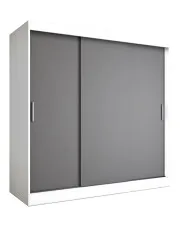 Szafa przesuwna 200 cm biały+ antracyt - Erco 6X w sklepie o6i2u8y4t0z.info