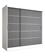 Szafa przesuwna biały + antracyt 200 cm - Bohosa 6X w sklepie o6i2u8y4t0z.info