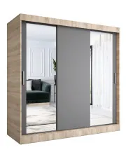 Szafa przesuwna dąb sonoma + antracyt 200 cm - Seko 6X w sklepie o6i2u8y4t0z.info