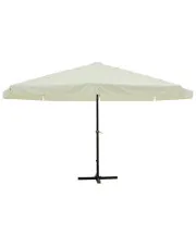 Biały parasol ogrodowy z aluminiową ramą - Diola w sklepie o6i2u8y4t0z.info