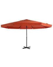 Okrągły parasol ogrodowy w kolorze terakoty - Diola w sklepie o6i2u8y4t0z.info