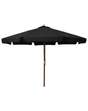 Czarny parasol ogrodowy z bambusowym stelażem - Sorani w sklepie o6i2u8y4t0z.info