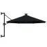Czarny parasol ścienny Shade