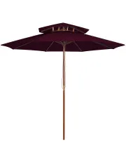Bordowy okrągły parasol ogrodowy - Baldar w sklepie o6i2u8y4t0z.info