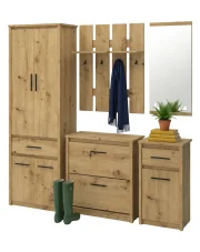 Zestaw mebli z wieszakiem na ubrania dąb artisan - Toreso 29X w sklepie o6i2u8y4t0z.info