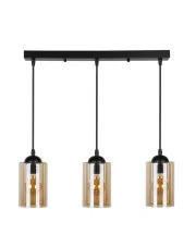 Nowoczesna lampa wisząca na listwie trzy brązowe klosze - V142-Luxurion w sklepie o6i2u8y4t0z.info