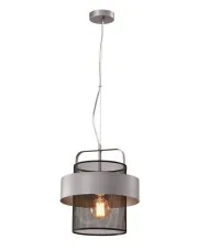 Loftowa lampa wisząca ze srebrną opaską wokół klosza - V147-Nostra w sklepie o6i2u8y4t0z.info