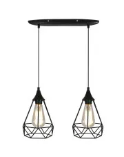 Podwójna czarna lampa wisząca - K214-Malloc w sklepie o6i2u8y4t0z.info