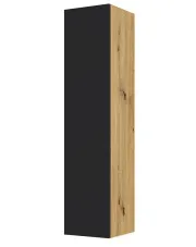 Modułowy regał ścienny dąb artisan + czarny - Herria 4X w sklepie o6i2u8y4t0z.info