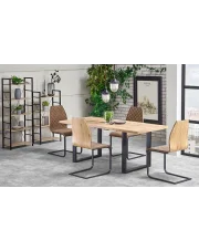 Prostokątny rozkładany stół z krzesłami w stylu loft - Swakson w sklepie o6i2u8y4t0z.info