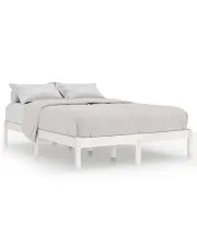 Białe małżeńskie łóżko z drewna 160x200 cm - Selvis 6X w sklepie o6i2u8y4t0z.info