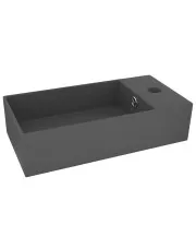 Szara prostokątna umywalka ceramiczna - Omre w sklepie o6i2u8y4t0z.info