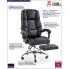 Fotografia Czarny ergonomiczny fotel gabinetowy obrotowy - Kalyra z kategorii Fotele