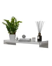 Biała półka ścienna z metalowym stelażem - Mizu 3X w sklepie o6i2u8y4t0z.info