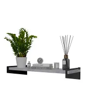 Nowoczesna półka ścienna czarny + beton - Mizu 4X w sklepie o6i2u8y4t0z.info