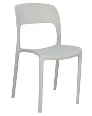 Szare minimalistyczne krzesło plastikowe do kuchni sztaplowane - Ginger 2X w sklepie o6i2u8y4t0z.info