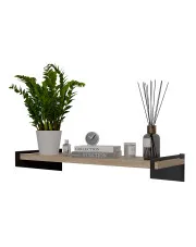 Półka ścienna w stylu industrialnym czarny + dąb sonoma - Mizu 4X w sklepie o6i2u8y4t0z.info