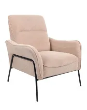 Beżowy fotel wypoczynkowy w stylu loft - Nemis w sklepie o6i2u8y4t0z.info