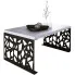 Nowoczesny stolik kawowy czarny + beton - Ofelio 3X