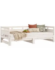 Białe sosnowe łóżko rozsuwane 2x(90x200) cm - Givefi 4X w sklepie o6i2u8y4t0z.info