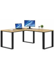 Industrialne narożne biurko biurowe 160x70 + 70x90 - Natna w sklepie o6i2u8y4t0z.info