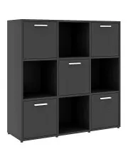 Czarny minimalistyczny regał - Nero 5X w sklepie o6i2u8y4t0z.info