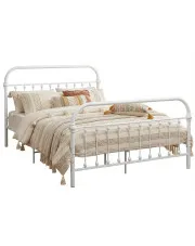 Białe łóżko w stylu loftowym 160x200 cm - Etiosa w sklepie o6i2u8y4t0z.info