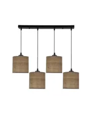 Orzechowa lampa wisząca z czterema kloszami - V177-Sofora w sklepie o6i2u8y4t0z.info