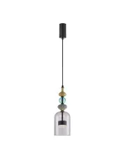 Czarna lampa wisząca ze szklanym kloszem - K396-Agrona w sklepie o6i2u8y4t0z.info