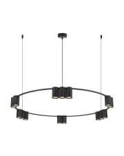Okrągła czarna lampa wisząca reflektorowa - K407-Abea w sklepie o6i2u8y4t0z.info