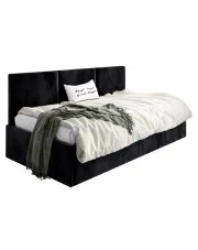 Czarne młodzieżowe łóżko sofa Huzox 4X - 4 rozmiary w sklepie o6i2u8y4t0z.info