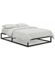 Czarne metalowe łózko w stylu industrialnym 100x200 cm - Hepa w sklepie o6i2u8y4t0z.info