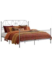 Szare metalowe łóżko dwuosobowe 160x200 cm - Hadson w sklepie o6i2u8y4t0z.info