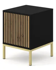 Czarny kontenerek z lamelowym frontem dąb artisan - Melis 16X w sklepie o6i2u8y4t0z.info