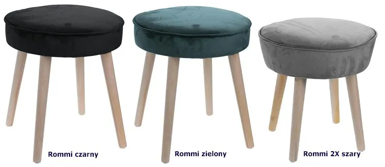 Stylowye taborety Tozi - aksamit