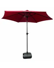 Czerwony okrągły parasol ogrodowy - Ancor w sklepie o6i2u8y4t0z.info