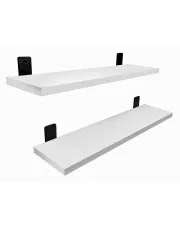 Komplet 2 białych półek ściennych 55 cm - Castello 3X w sklepie o6i2u8y4t0z.info