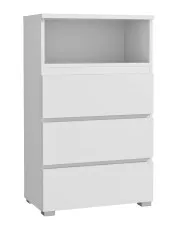 Biały minimalistyczny regał, szafka na nóżkach - Elsinor 7X w sklepie o6i2u8y4t0z.info