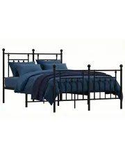 Czarne łózko małżeńskie  w stylu loft 180x200cm - Ringo w sklepie o6i2u8y4t0z.info