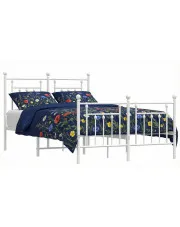 Białe metalowe łóżko loftowe 140x200 cm - Ringo w sklepie o6i2u8y4t0z.info