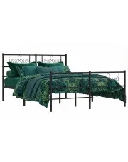 Czarne metalowe łóżko małżeńskie 160x200cm - Radina w sklepie o6i2u8y4t0z.info