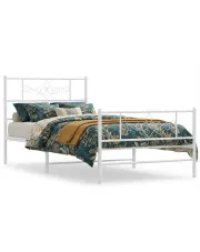 Rustykalne białe łóżko z metalu 90x200 cm - Radina w sklepie o6i2u8y4t0z.info